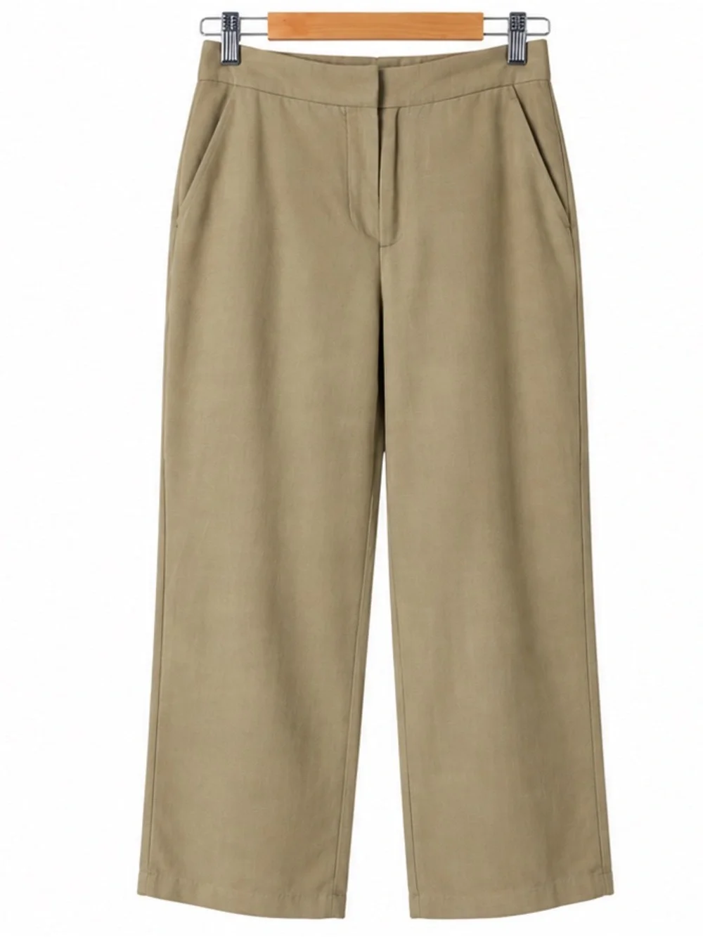 Aritzia The Limitless CruiseLinen Khaki Beige High Rise Wide Leg Pants Size 4
